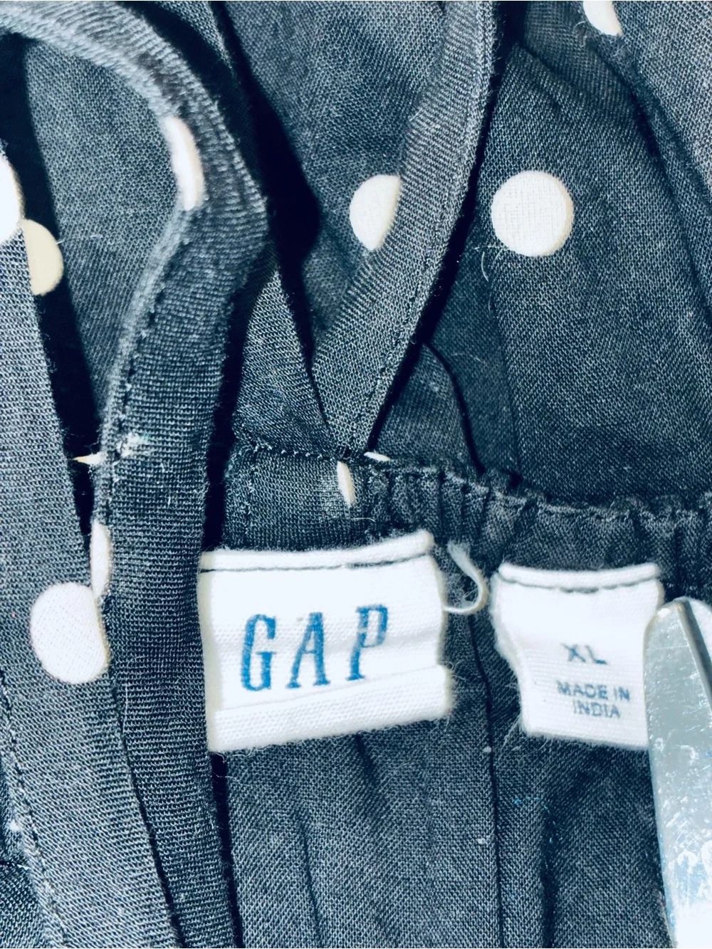 GAP Black and White Polka Dot Girls Dress Lined Size XL